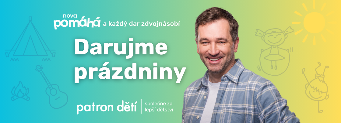 Darujme prázdniny s Ondřejem Sokolem. Každý dar teď pomůže 2x