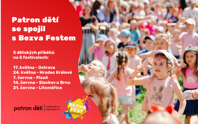 Patron dětí se spojil s Bezva Festem, aby společně pomáhali dětem