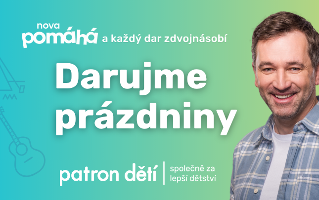 Darujme prázdniny s Ondřejem Sokolem. Každý dar teď pomůže 2x